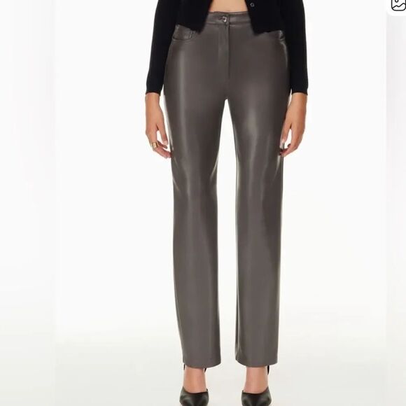 Aritzia Pants - Aritzia Wilfred The Melina Wilfred Gray Vegan Leather Pants Women’s 2